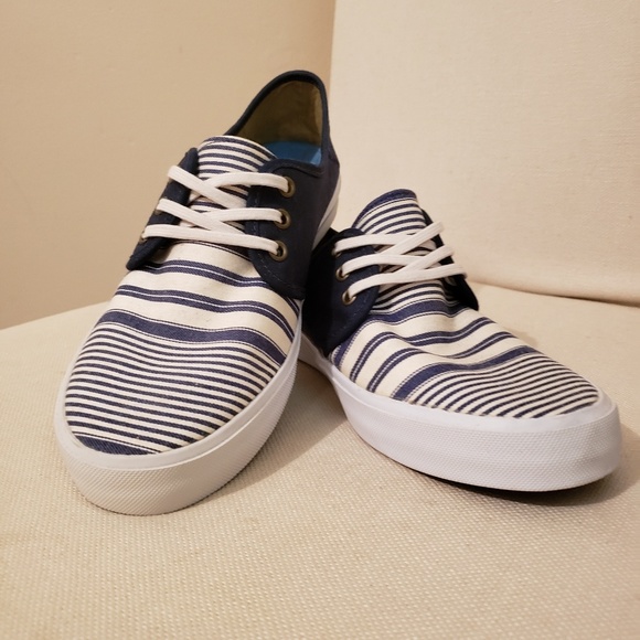 Vans Shoes - Navy Blue Striped Van's Surf Slider